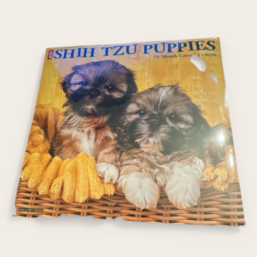 Shih Tzu Puppies 18-Month Calendar - Brown and White 2026